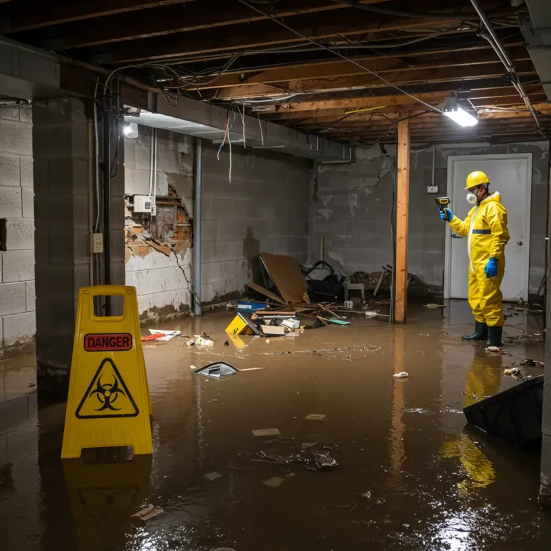 Flooded Basement Electrical Hazard in Altoona, WI Property